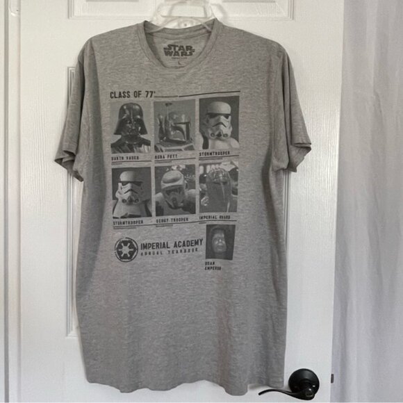 Star Wars Funny Imperial Academy Gray Mens Large T-Shirt Short Sleeve - Picture 1 of 10